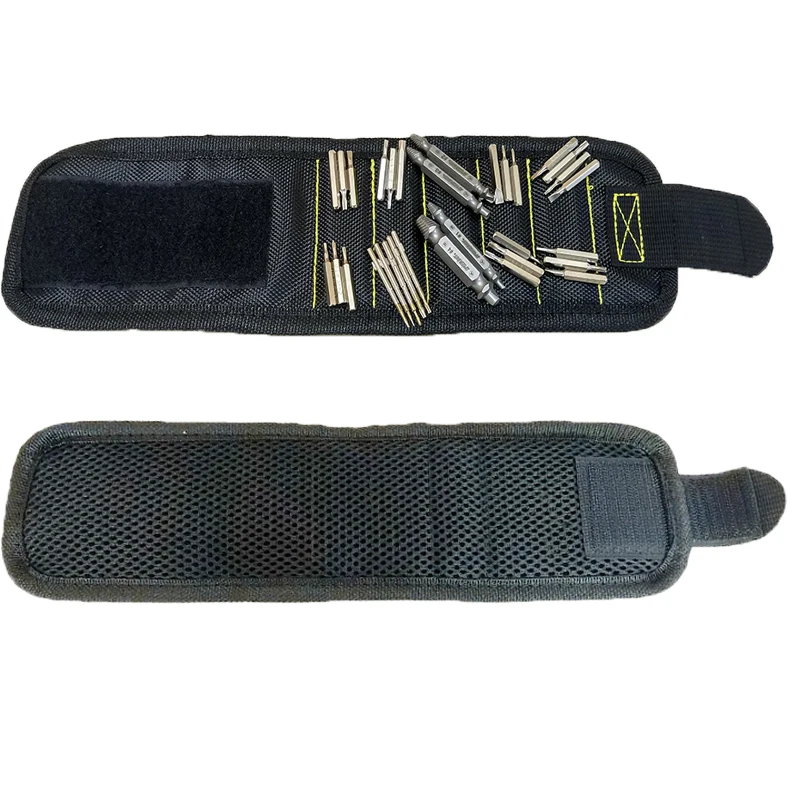 

Magnetic Wristband Repair Tool Portable Tool Bag 1680D Oxford Cloth Polyester Hand Bracelet Screws Drill Holder Holding A28