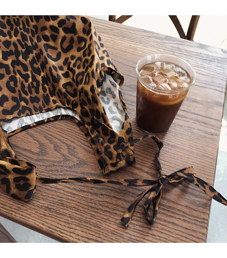 YILE Nova Moda Marrom Leopardo Algodão Lona