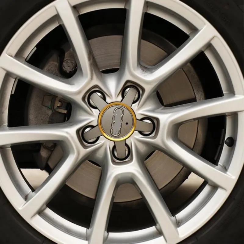 4 шт., покрытие для автомобильных колес, стандартное декоративное кольцо, яркая полоса для Audi Q5Q3Q7A8A3/A4LA1A2A5A7, новое A6L модифицированное 18 Q5L, аксессуары