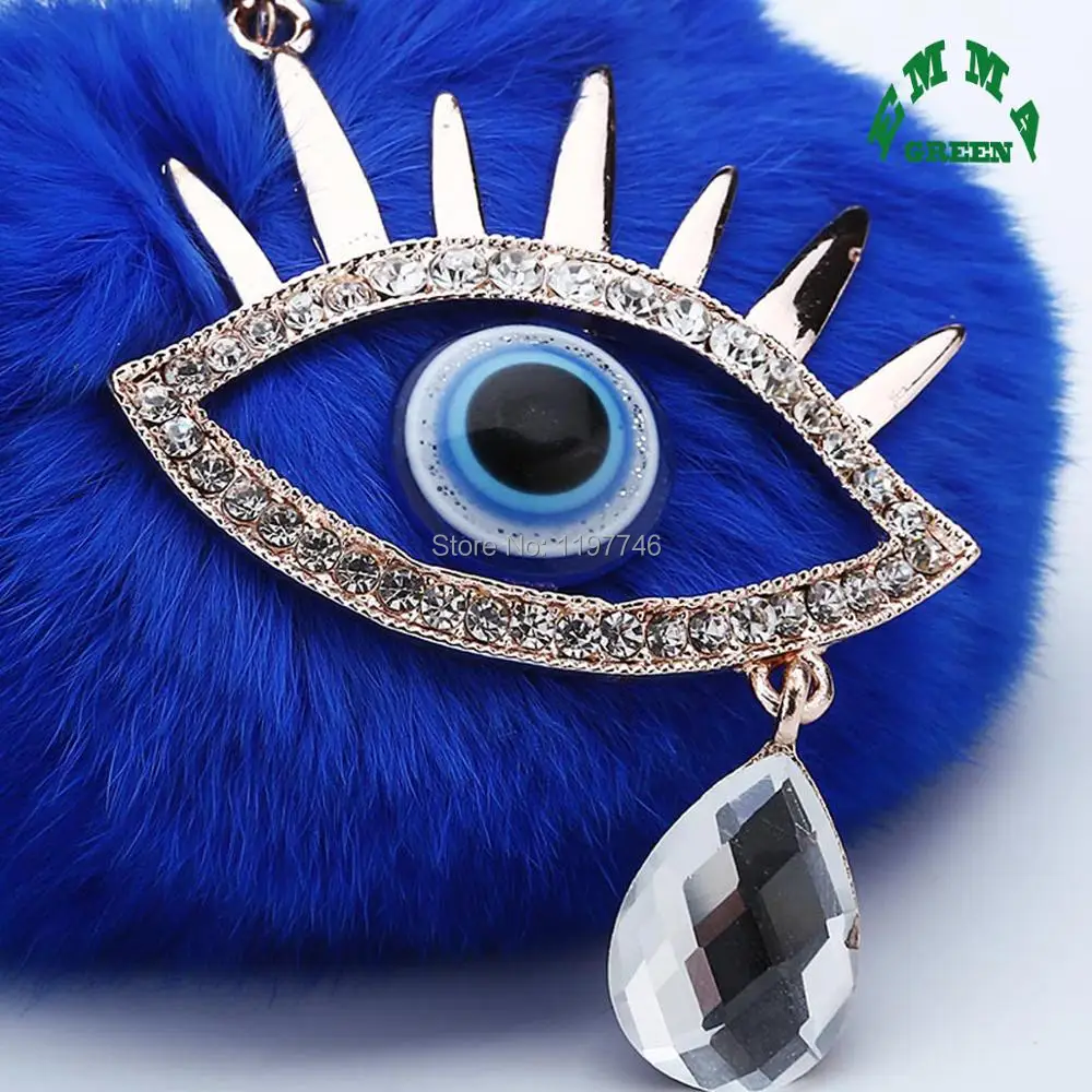 Брелок для ключей со стразами Tear Eye, креативные подарочные сумки, ювелирный ключ, цепочка, подвески для выпускного вечера, королевский фиолетовый шарик брелок из кроличьего меха