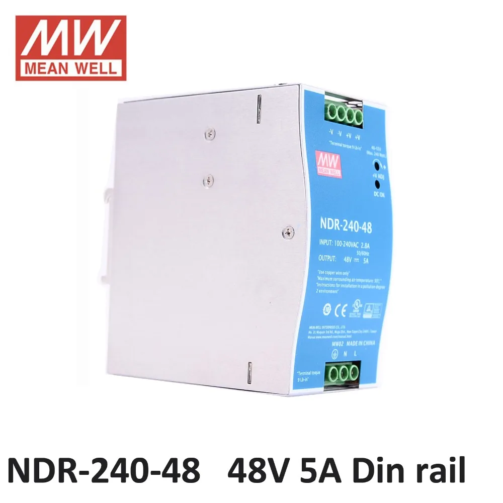 лабораторный блок питания 48 В DC источник MEAN WELL NDR-240-48 Один Выход 240 Вт 5А