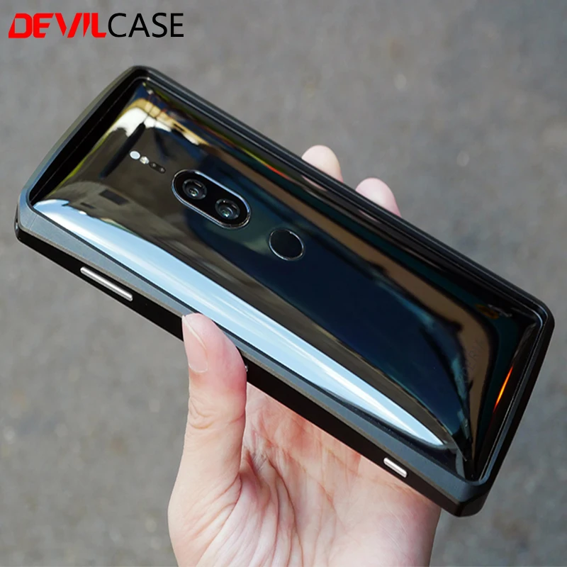 DEVILCASE для SONY XZ2 Премиум 5,8 дюймов дисплей Мобильный телефон бампер рамка Чехлы алюминиевый сплав металлический защитный корпус XZ2P накидка