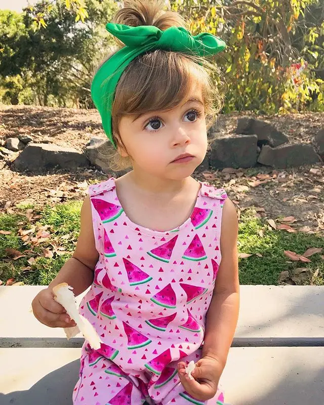 New Baby Girls Romper 2018 Summer Sleeveless Child bebes Clothes Fruit Watermelon Printed Kids Girl One-pieces Jumpsuit Outfit | Детская
