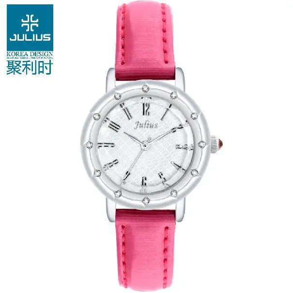 Julius Ladies Wrist Watch Quartz Hours Best Fashion Dress Korea Bracelet Brand Arabic Multi color Leather
