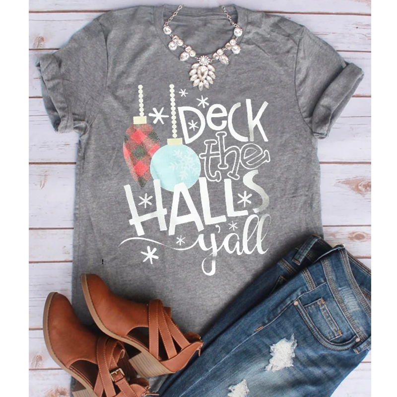 

Merry Christmas Winter Tshirt Womens Gothic Bright Top Plus Size Shirts 90s Women Streetwear Pink Tops Harajuku T Clothestops