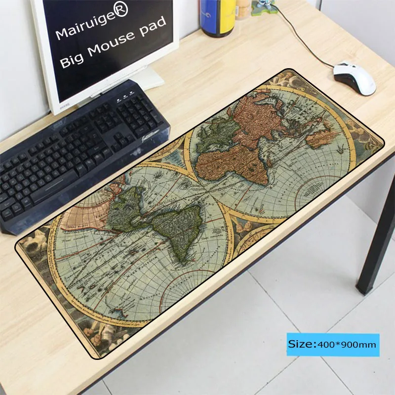 

Mairuige Old World Map Large 60X30cm XL Super Locking Edge Mouse pad Game Gamer gaming Mousepad keyboard mat office desk mats