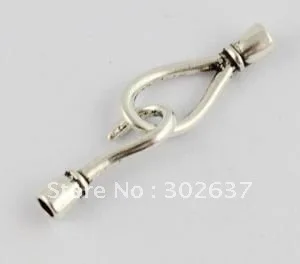 

30sets Tibetan silver cord end hook clasps A9283