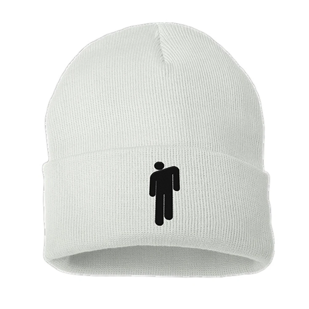 Повседневная вязанная зимняя шапка женская однотонная хип-хоп простая вязаная шапочка теплые зимние шапки уличная вязаная шапочка-бини для мужчин и женщин#30 - Цвет: Белый