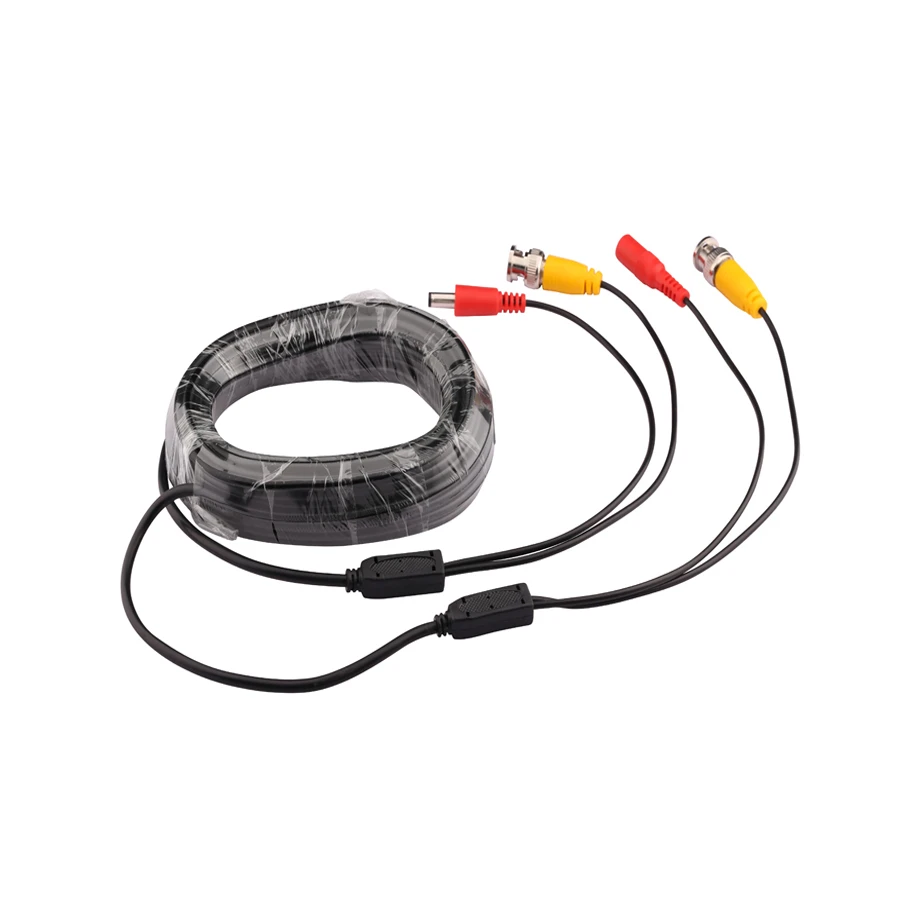 5-40 metros CCTV AHD cámara de vigilancia CCTV Sistema de 2 en 1 DC poder de vigilancia de seguridad Cable BNC para cámaras analógicas