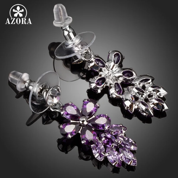 Женские серьги подвески с фианитами TE0121|earring connector|earring chainearrings resin |