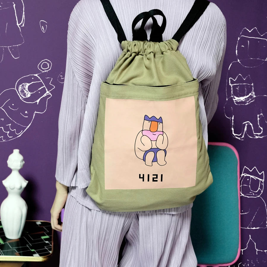 [Новое поступление 2018] повседневные Рюкзаки YIZISToRE из холщовой ткани с принтом на