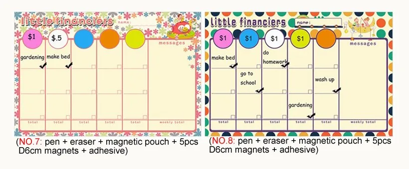 Магнитные хлопоты диаграмма белая доска еженедельная Памятка месяц ежедневник сухой стирать календарь расписание для детей Детские игрушки подарок 60x40 см