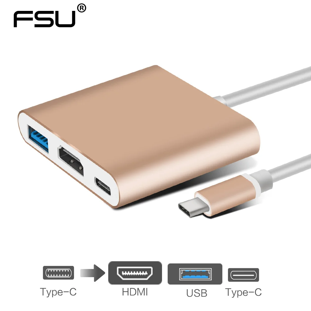 Тип C-HDMI адаптер 1080 P HD Thunderbolt 3 Тип C-HDMI type-C USB 3,0 Male-Female USB 3,1 адаптер для MacBook Pro Matebook