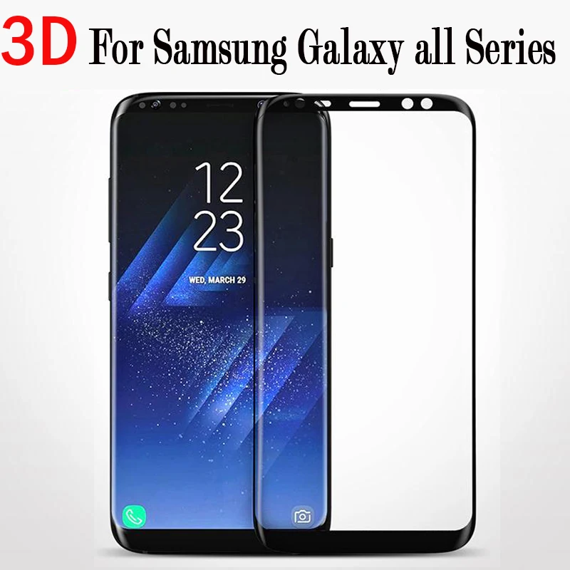 

original back glass on for samsung galaxy s7 s6 edge s8 plus s9 tempered screen protective glas film phone 3D Full Cover tremp