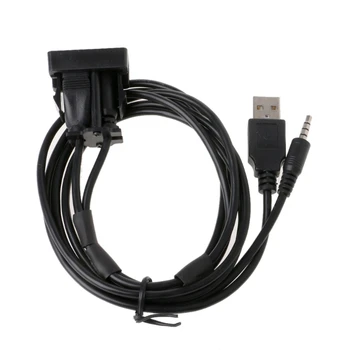 

1M Car Dash Flush Mount USB Port Auto Boat 3.5mm AUX USB Extension Cable Adapter