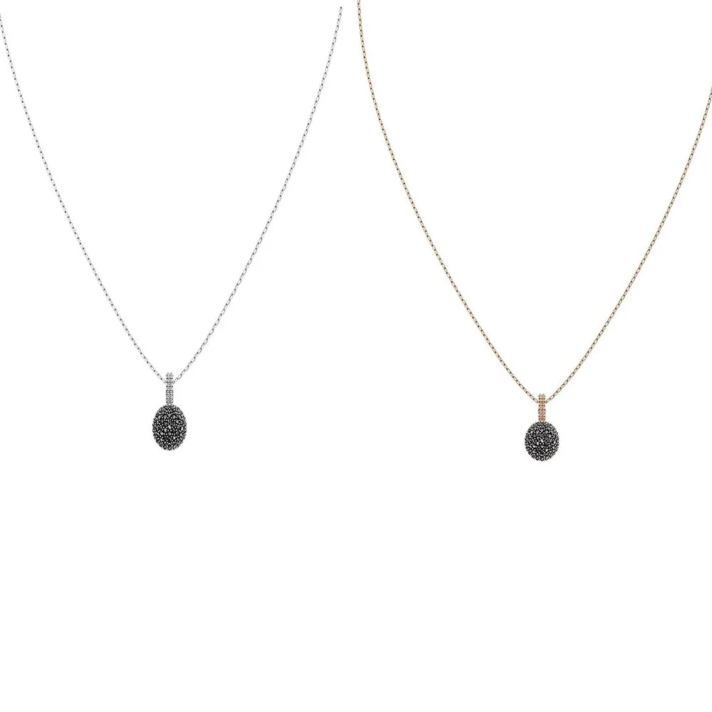 

SWA RO 2019 New Lollypop Black Rose Gold Pendant Necklace Original Girlfriend Anniversary Souvenir Gift Fashion Jewelry
