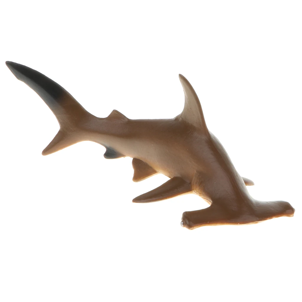 Realistic Marine Animal Model Figurines, 5.7 Inch Hammerhead Shark Model Action Figure Toy for Kids, Nature Educational Toy