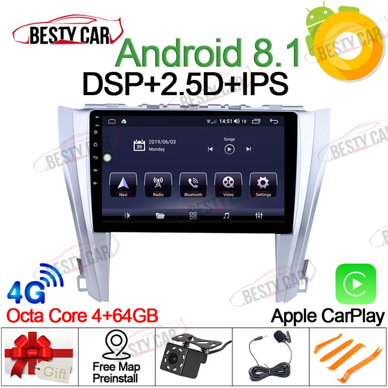 Top 10.1" Android Car Multimedia Player GPS Stereo for Toyota Camry 2015 2016 Navigation Radio DSP 2.5D+IPS BT 4+32G 0 Top 10.1" Android Car Multimedia Player GPS Stereo for Toyota Camry 2015 2016 Navigation Radio DSP 2.5D+IPS BT 4+32G 0