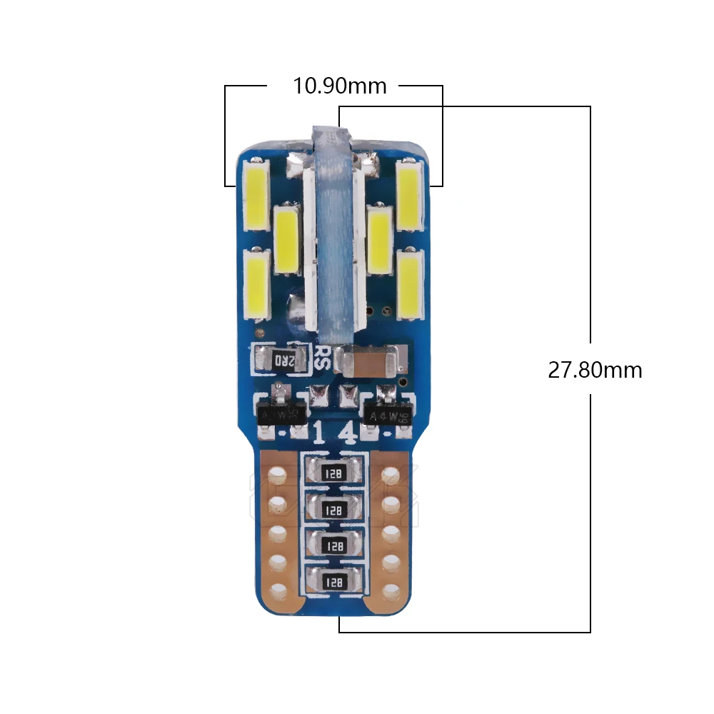 2 шт. T10 светодиодный canbus T10 24 светодиодный 4014 smd светодиодный без ошибок OBC 194 168 W5W T10 24smd canbus неполярность светодиодный Клин лампочки авто-Стайлинг