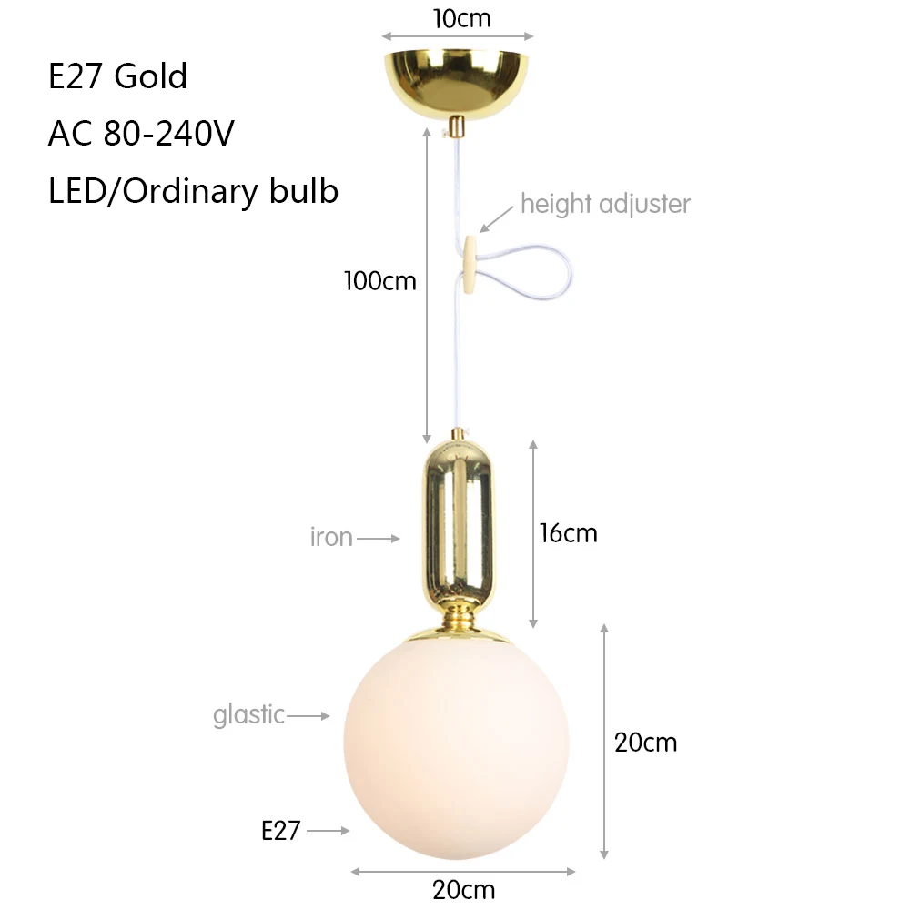 Современная Личность сферической абажуром подвесной светильник E27 220 В светодиодный подвеска подвесной светильник спальня фойе кабинет