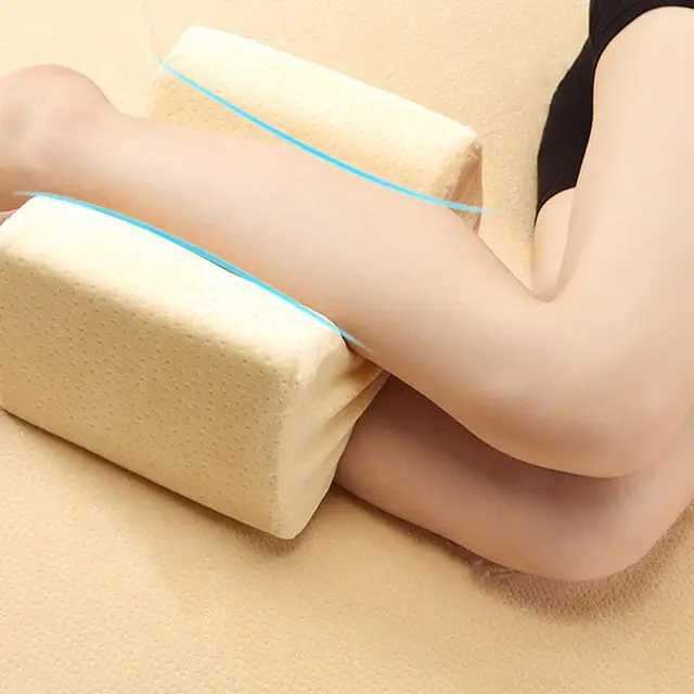AsyPets Memory Foam Slow Recovery Knee Wedge Pillow for Back Pain Leg Pain Pregnancy Hip Pain