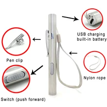 

Mini flashlight pen light torch lamp USB rechargeable led flashlight use for Medical Built-in battery