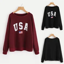 США с буквенным принтом новые женские модные толстовки с длинными рукавами Harajuku свитер с капюшоном свободные повседневные топы белое пальто