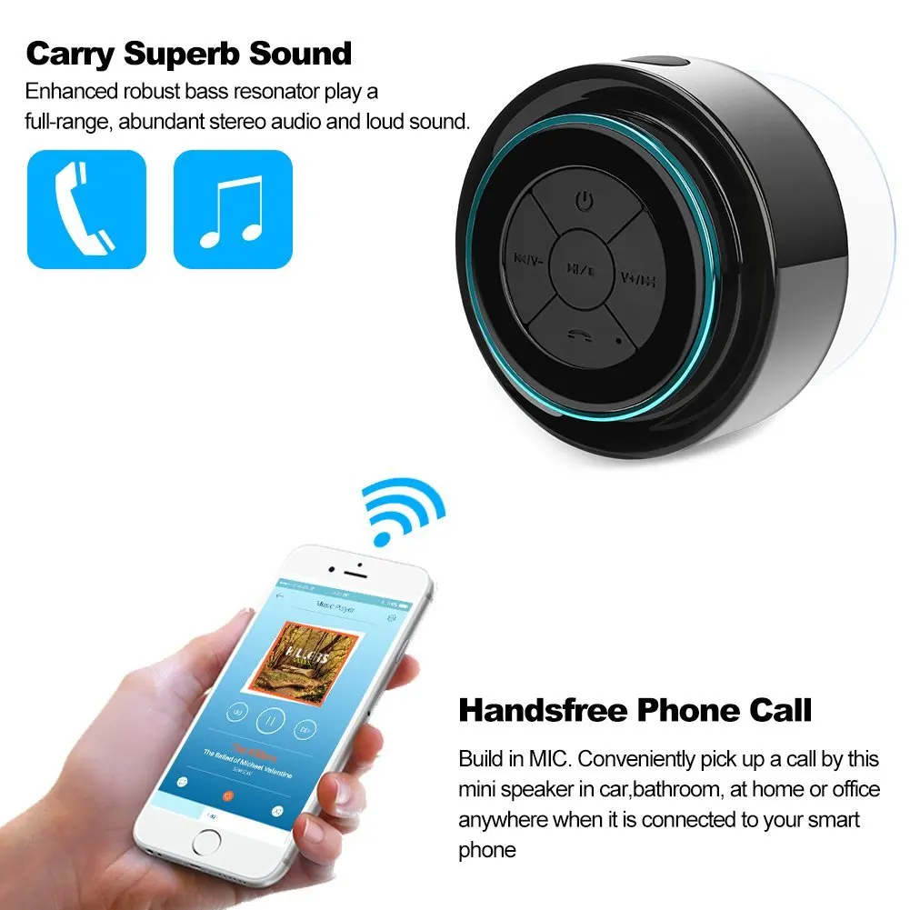Мини подводный Bluetooth динамик беспроводной портативный водонепроницаемый Душ