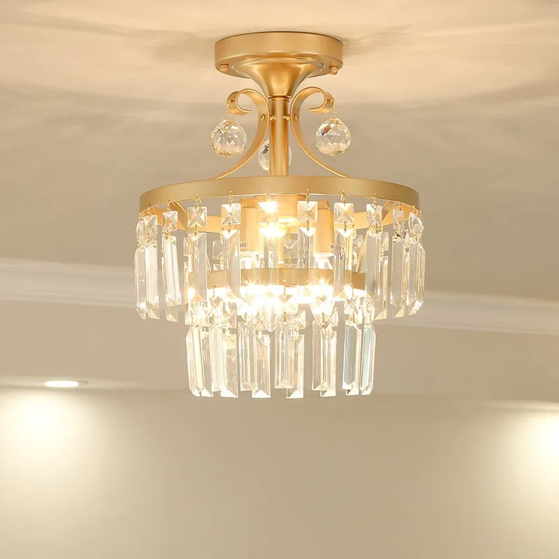 

Indoor Entrance Crystal Ceiling Light Minimalist Modern Aisle Lamp Corridor Restaurant Bedroom Ceiling Lamp