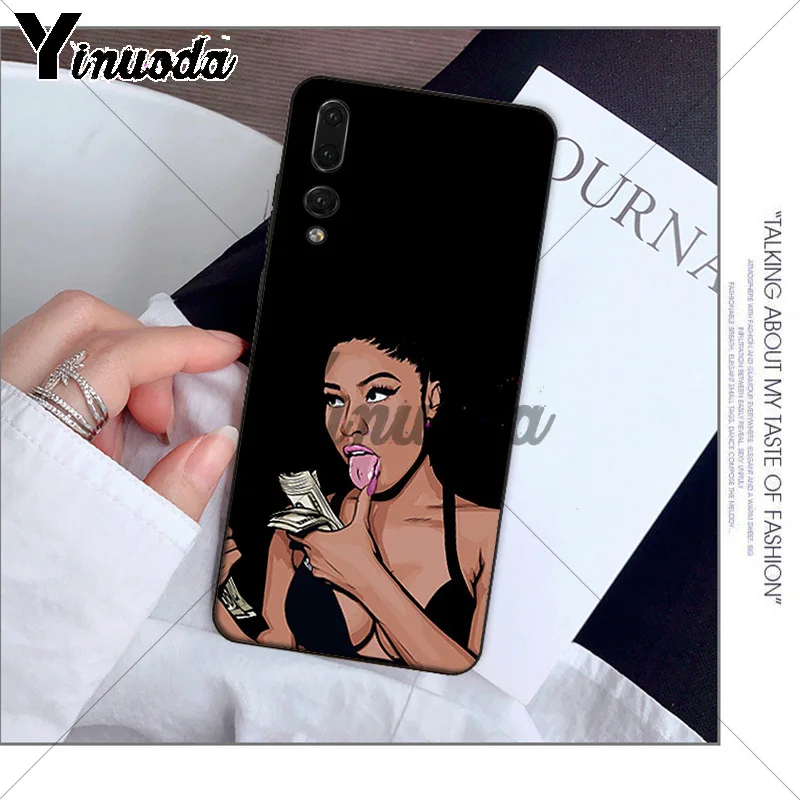 Yinuoda Cardi B Nicki Minaj TPU черный чехол для телефона Huawei P10 plus 20 pro P20 lite mate9 10 honor view10 Чехлы