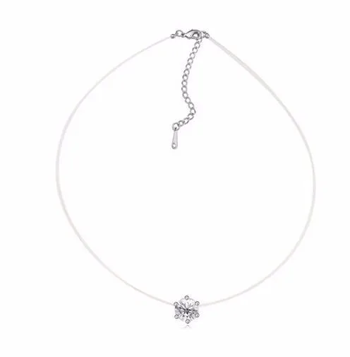 Jinse австрийский кристалл циркона choker ожерелья бесконечность цепи ювелирных изделий способа ожерелья для женщин партии аксессуары
