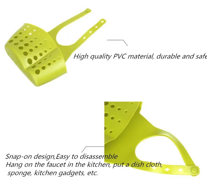 Портативный Кухня висит дренажный мешок дома Пластик раковиной фильтр висячая дренажная корзина Ванная комната для хранения средство, мыло держатель ситечки