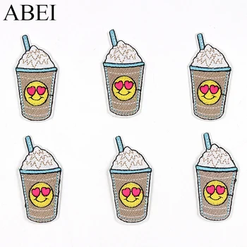 

10pcs/lot Diy Clothes Badge Patches Iron On Ice Cream Appliques Sew On Drinks Stickers Handmade Patchwork Coats Jeans Bags Patch