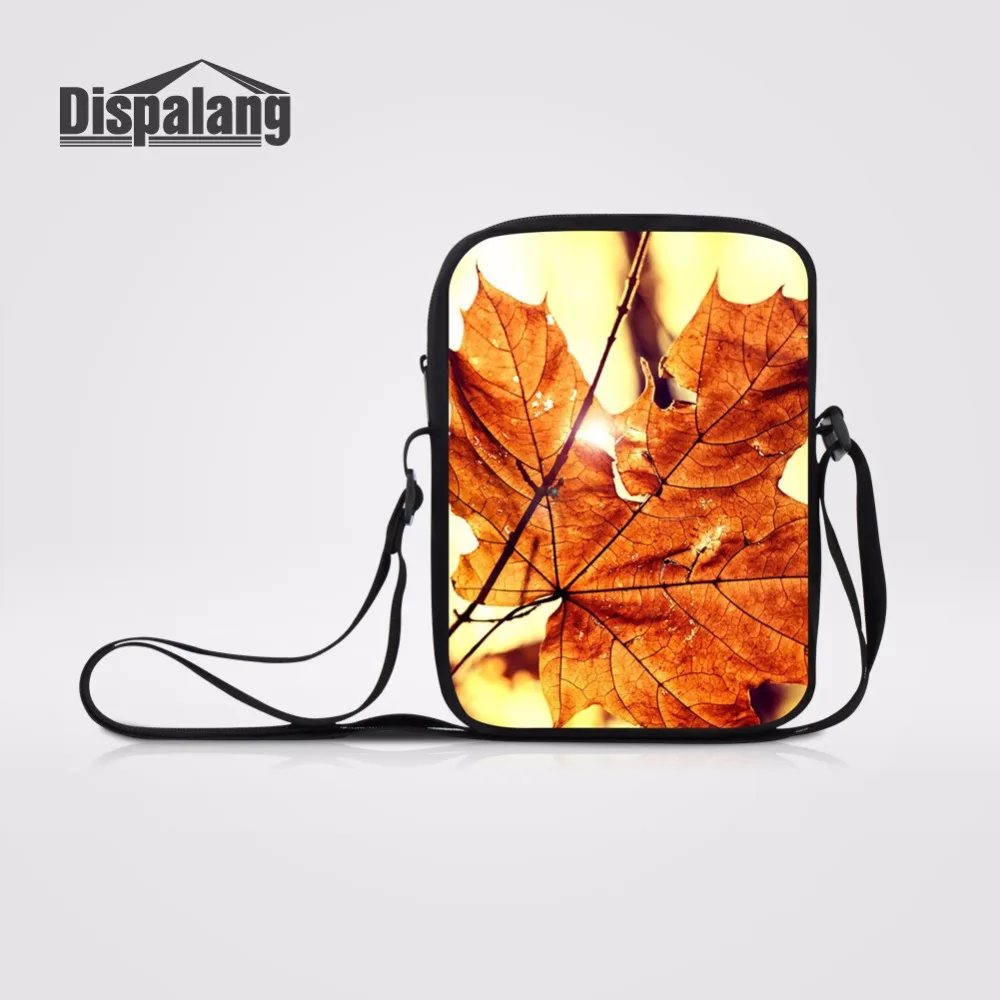 Taslilye Baby Animal Cat Fall Kitten Leaf Customized Wide Crossbody Shoulder Bag For Men And Women For Daily Work Or Travel