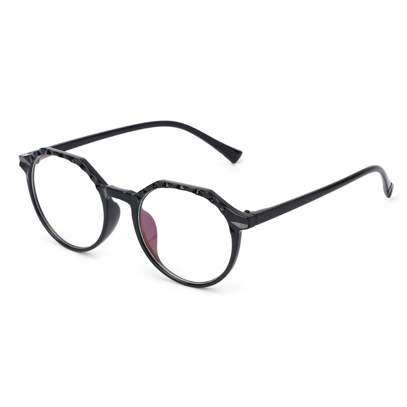 Оптические очки унисекс Геометрическая близорукость оправа прозрачные линзы очки - Цвет оправы: 1
