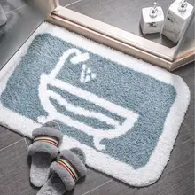 INS скандинавский Противоскользящий абсорбирующий мягкий хлопковый коврик для ванной коврик коврики для пола мультфильм Ванна коврик с зайцем ТАПИС