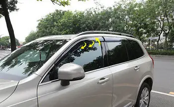 

Window Visor Vent Shades Sun Rain Guard 4pcs For Volvo XC90 2015 - 2018