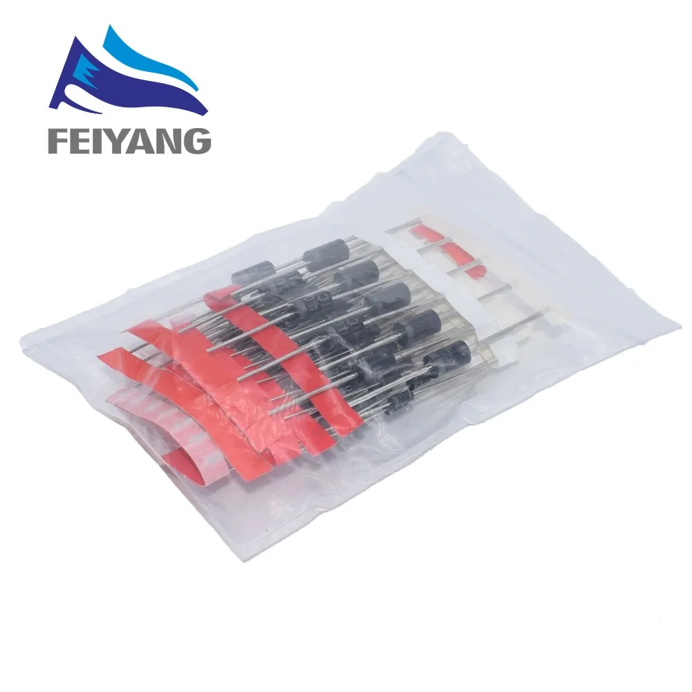 

100pcs/lot 1N4148 1N4007 1N5819 1N5399 1N5408 1N5822 FR107 FR207,8values=100pcs,Electronic Components Package,Diode Assorted Kit