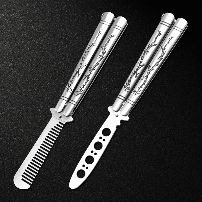 knife butterfly Practice Butterfly Training Knife silver butterfly