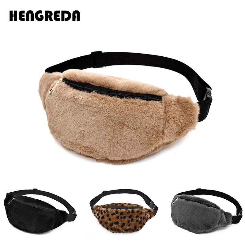 Women Crossbody Bag Teddy Bumbag Designer Mens Fluffy Shoulder