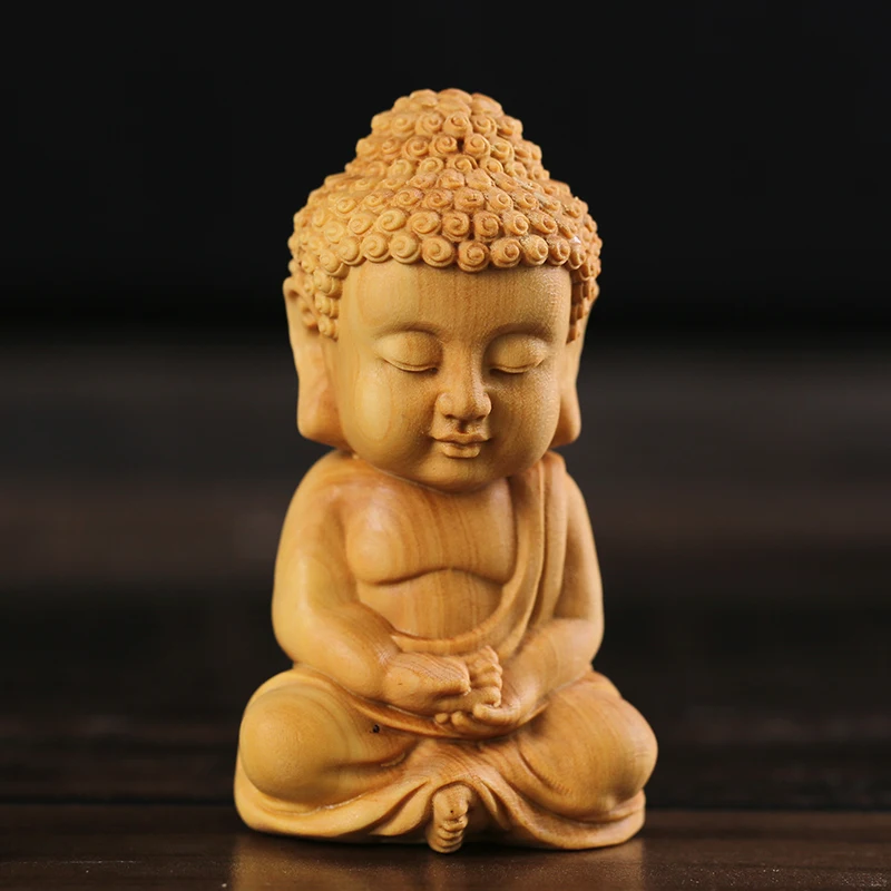 2x Messing Mini Antike Sakyamuni Buddha Statue Ornamente Meditation Sitzende Pose Reise Anbetung Attraktive Kleine Buddha Statue Figur