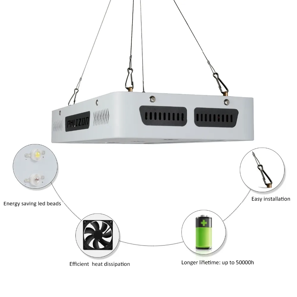 Phlizon 2000 W led Профессиональное Освещение растет ламп для комнатных растений Сад Цветок Гидропоника расти палатки Box