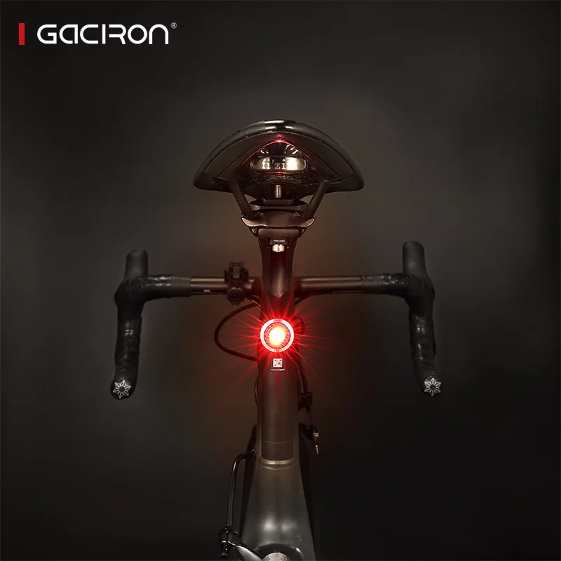 Gaciron дорожный велосипед Водонепроницаемый для верховой езды задние светильник светодиодный мини Usb Перезаряжаемые для катания на горном велосипеде задние стоп-сигнала автоматический светильник