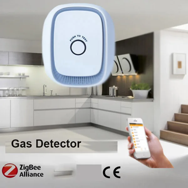 Беспроводной детектор утечки природного газа для зимнего дома Zigbee совместимый с
