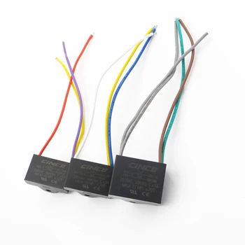 

250VAC CBB61 3/4/5 1 1.2 2 2.3 2.5 3 3.5 4 4.5 5 6 6.5 UF + wires Motor Run Capacitor electrical fan Speed 250V mfd mf mkf