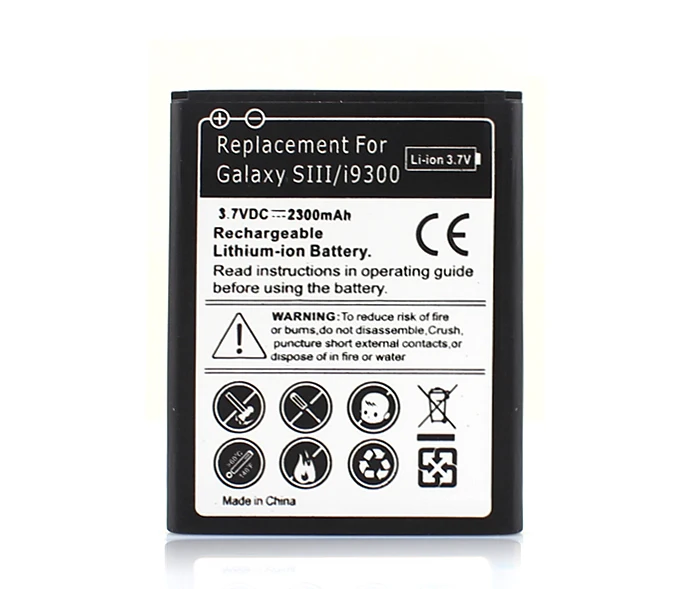 

High Quality 2300mAh 3.7V Replacement Phone Battery for Samsung Galaxy S3 S 3 i9300 L710 i747 i535 R530 T999 Bateria S3 Battery