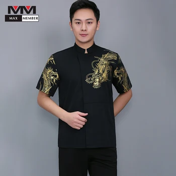 

Clothes Short-sleeved Chef Clothing Uniforms Hotel Restaurant Kitchen Top Quality New Cook Suit Comfortable Breathable Work Wear