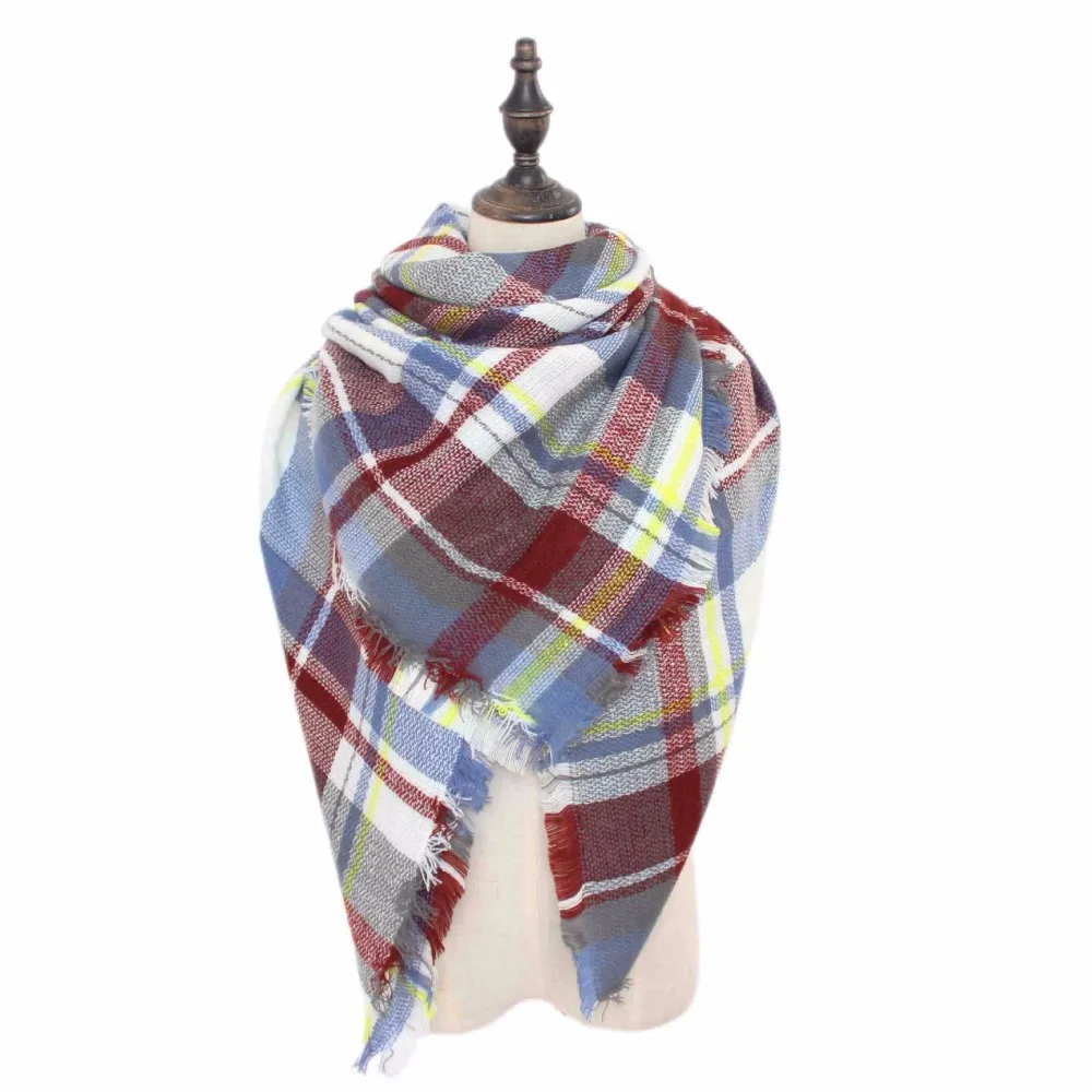 2016 New Za Luxury Brand Winter Fashion font b Tartan b font Women s Scarf Blankets