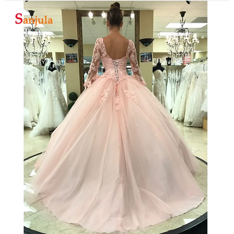 Принцессы бальное платье без бретелек Quinceanera от плеча блестящей вышитое Блестящим Бисером сладкий 16 платье съемные рукава D726
