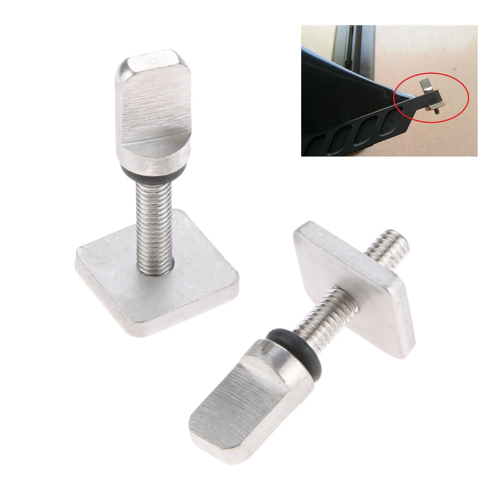 

2 Pcs Stainless Steel Manual Tip Sup Center Sliding Fin Screw Plate Surf Board Smart Screw & Plate Sets Longboard Fin Box Screw
